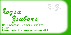 rozsa zsubori business card